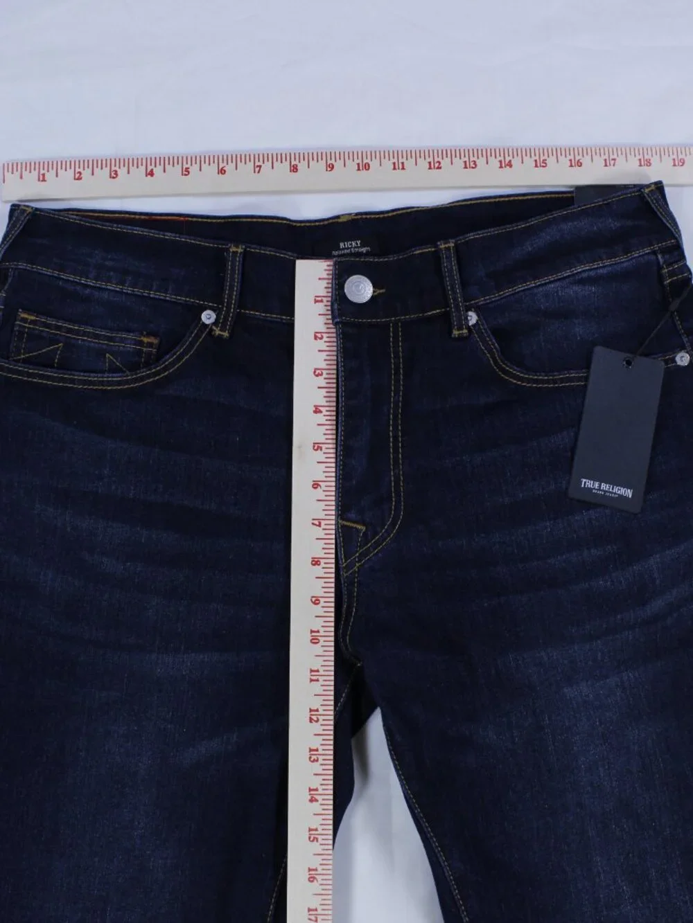 True Religion Ricky Straight Leg Jeans for Men - Dark Blue - NWT - Size 36